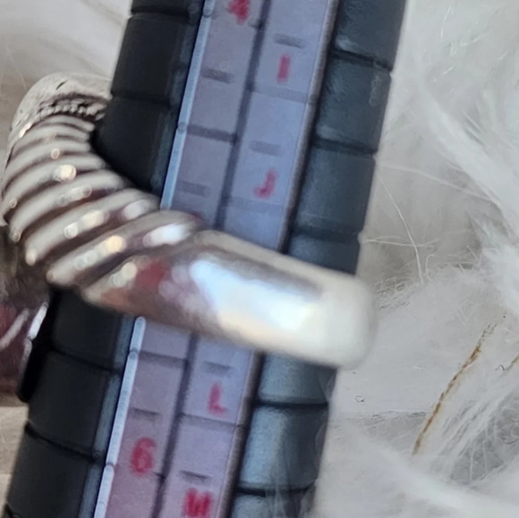 Vintage Deco style sterling wrap ring 5.5 - Picture 9 of 11